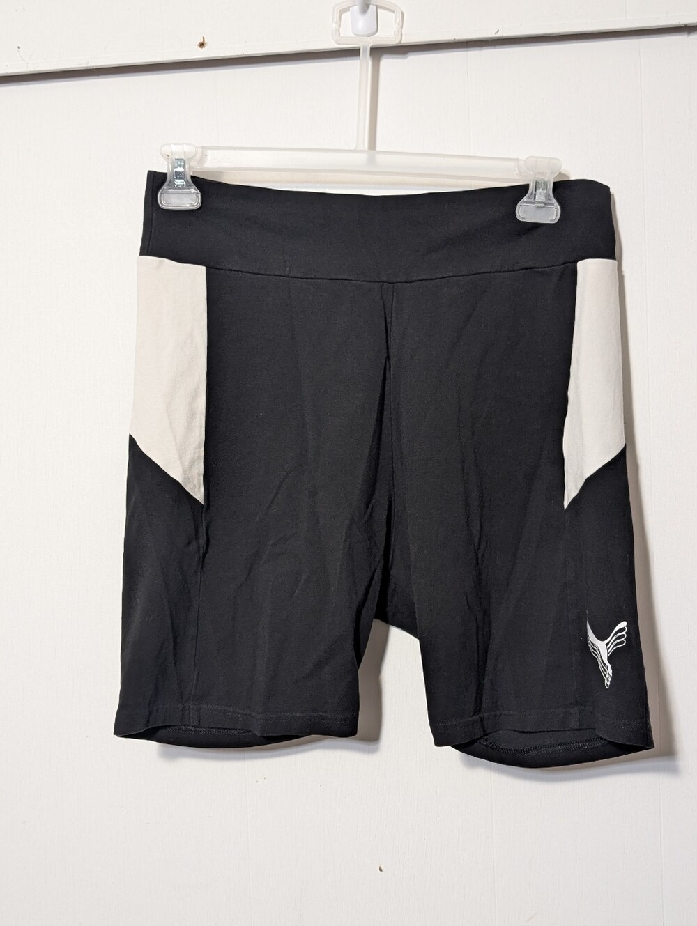 Women's Puma Black Athletic Shorts with White Panels Activewear Size XL